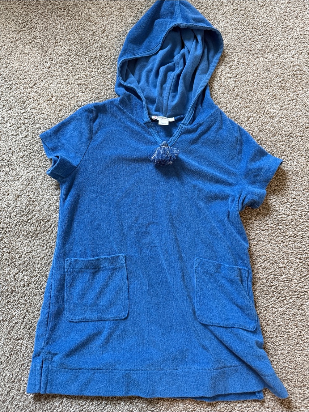 Crewcuts Sky Blue Hooded Terry Top with Tassel